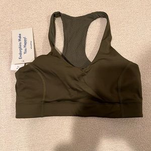 Outdoor Voices Doing Things Bra in color Vine